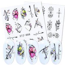 1pcs Flower Leaves Nail Sticker Design Water Transfer Decals Foil Wraps Slider For Manicure Summer Decorations LASTZ880-902-3 2024 - buy cheap