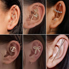 Multiple Styles Boho Ear Wrap Crawler Hook Earrings Geometric Stud Earings Piercing Earring Street Popular Hip Hop Ear Jewelry 2024 - buy cheap