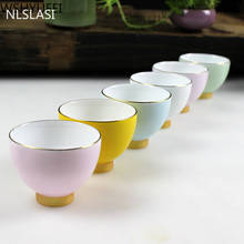 NLSLASI-taza de agua de Arco Iris para el hogar, juego de té portátil de viaje, utensilios para beber, de siete colores, para oficina, nuevo 2024 - compra barato