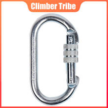 Carabiners Rock Climbing O Shape Screwgates 25KN Alloy Steel Outdoor Downhill Safe Mountaineering Protective Rescue Quickdraw 40 2024 - buy cheap