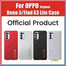 PEGM00/CPH2145 Official Original OPPO Reno5 5G Case With Straps Find X3 Lite Case Cover Bumper Soft TPU PC Polyester 2024 - buy cheap