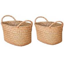 2 Pcs Wicker Weaving Storage Basket for Kitchen Handmade Fruit Dish Rattan Picnic Food Bread Loaf Sundries Neatening Container C 2024 - buy cheap