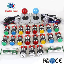 2 Player Arcade Game DIY Accessories Kit For PC And Raspberry Pi 5Pin Joystick And + Chrome Plating LED Illuminated Push Buttons 2024 - buy cheap