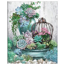 5D Full Square Round Drill 5D Diy Diamond Painting Flower Cross Stitch Kit Embroidery Garden Succulent Wedding DecorationZP-1959 2024 - buy cheap