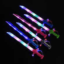 Floor stand toy colorful LED flash transparent toy sword induction voice children's toys night market toy props 2024 - buy cheap