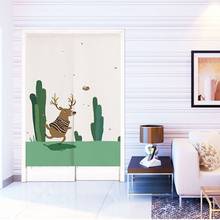 Cortina de tela con dibujos de animales para puerta de baño y ducha, visillo de medio Panel para sala de estar, sin perforaciones, decoración del hogar 2024 - compra barato