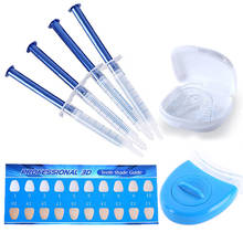 Conjunto de clareamento dental com sistema de branqueamento dentário, peróxido, 44%, gel oral, 4 unidades, equipamento, dental, com luzes de led 2024 - compre barato