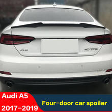 Aerofólio traseiro para carro, para audi sportback a5/s5 2017, 2018, 2019,, lip, traseiro, 4 portas, sedan, preto, asa, spoiler 2024 - compre barato