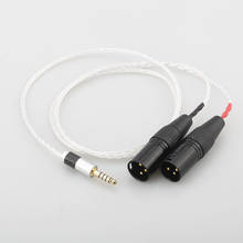 Audiocrast-Cable Adaptador de Audio macho balanceado, 8 núcleos, chapado en plata, 4,4mm, macho a Dual, 2x3 pines, XLR 2024 - compra barato