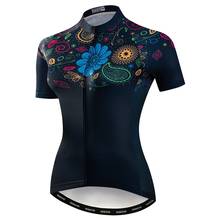 Camisa feminina de manga curta para ciclismo, camiseta de manga curta para ciclismo, equipe de bicicleta mtb de secagem rápida, 2019 2024 - compre barato