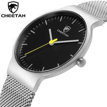 CHEETAH-Reloj de pulsera ultradelgado para hombre, nuevo, de cuarzo, de lujo, de malla de acero, deportivo 2024 - compra barato
