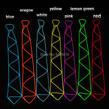 EL Wire Light Up Tie Fashion Flashing Glow Party Supplies Tie with DC-3V For Luminous Performance Props 10 Colors Optional 2024 - buy cheap