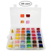 139Pcs/Set 100 Colors 8m Embroidery Thread Cross Stitch DIY Floss Filament Threads High Strength Sewing Tools 2024 - buy cheap