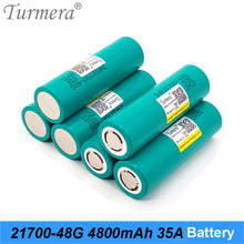 Turmera-batería de litio de INR21700-48G, corriente de descarga de 35A para linterna y bicicleta eléctrica de 36V y 48V, 21700 mAh, 4800 2024 - compra barato