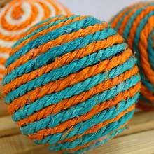 Random Color Pet Sisal Ball Toys Cat Ball Toy Funny Interactive Toys Cat Chase Toy Throwing Ball Toy Bite Training Toys Legendog 2024 - buy cheap