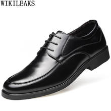 Zapatos De vestir De cuero para hombre, calzado Formal De oficina, Oxford, para boda, traje De negocios, 2021 2024 - compra barato