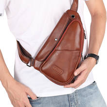 PIUNCLE Brand Cow Skin Leather Men Sling Bag Messenger Cross body Bag Casual Small Pouch For Phone Travel Chest Bag High Quality 2024 - buy cheap