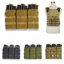 Single / Double / Triple Open Top Military Airsoft Tactical M4 Magazine Pouch AK AR M4 AR15 Rifle Mag Pouch 2024 - buy cheap