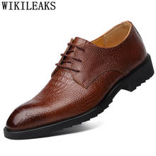 Zapatos Oxford de cocodrilo para hombre, calzado elegante para hombres, calzado Social, zapatos para hombres En Cuir Luxe 2024 - compra barato