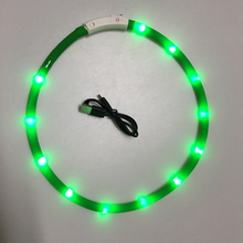 Мигающий ошейник для собак и кошек, Перезаряжаемый USB ошейник со светодиодной подсветкой, светящийся плюшевый ошейник для собак 2024 - купить недорого