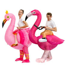 Adult Flamingo Inflatable Costumes Christmas Halloween Cosplay Costume Masquerade Party Cartoon Role Play Dress Up for Man Woman 2024 - buy cheap