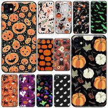 Halloween Phone Case for iPhone 11 12 pro XS MAX 8 7 6 6S Plus X 5S SE 2020 XR Soft silicone Shell Cover horror Pumpkin head 2024 - купить недорого