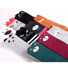 The new cotton leg warmers children straight three-dimensional cartoon cat ear knee-high legwarm baby girls leg warmers 2024 - buy cheap