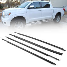 4 pces weatherstrip porta exterior janela selo cinto guarnições para toyota tundra tripulação max 2007-2013 2014 2015 2016 2017 2018 2019 2024 - compre barato