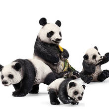 Solid Panda Family Animal Figure Collectible Toys Wild Animal Action Figures Kids Plastic Toys 2024 - buy cheap