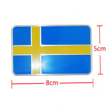Стайлинг автомобиля 3D алюминиевый шведский Национальный флаг наклейка наклейки декоративный значок эмблема аксессуары Высокое качество 2024 - купить недорого