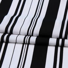 Black and White Vertical Stripes Chiffon Dress Pants Fabric 2024 - buy cheap