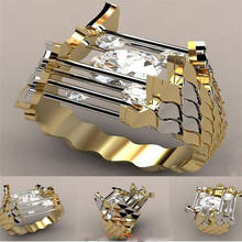 Milangirl-anillos de personalidad moderna para hombre, anillo de engranaje mecánico geométrico de Hip Hop para hombre, anillo de dedo Punk, anillos de escamas irregulares 2024 - compra barato