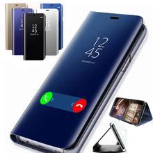 Clear view Mirror P Smart Case For Huawei P9 P10 P20 Lite P30 pro Mate 30 Honor 20 pro 10 9 lite 9X 8X Y6 Y7 Y9 2019 flip Case Z 2024 - купить недорого