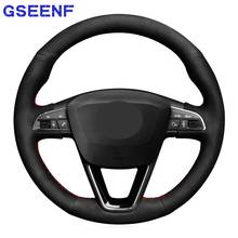 Car Steering Wheel Cover For Seat Leon 5F Mk3 2013-2019 Ibiza 6J Tarraco Arona Ateca Alhambra 2016-2019 Black DIY Soft Suede 2024 - buy cheap