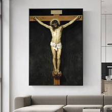 Pintura decorativa de jesus-cruz cristã-para a sala 2024 - compre barato