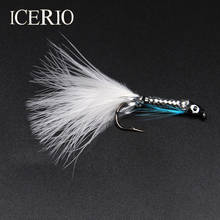 ICERIO 8PCS #4 White Tail Silver Streamer Minnow Fishing Flies Fly Fishing Lures 2024 - buy cheap