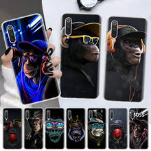 Engraçado pensando macaco com fones de ouvido arte capa macia caso do telefone para xiaomi poco x3 nfc m3 f3 mi nota 10 pro 11 lite 11i 8 9 9t 2024 - compre barato