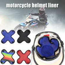 4 Colors Motorcycle Vehicle Helmet Padding Motorcycle Safety Protection Hat Cap Inner 3D Air Mesh Microfiber Helmet Cooling Pad 2024 - buy cheap