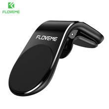 Магнитный автомобильный держатель для телефона FLOVEME для телефона в автомобиле, l-образный держатель для крепления на вентиляционное отверстие, магнитный держатель для мобильного телефона для iphone X 11 Samsung S9 2024 - купить недорого