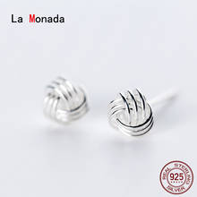 La Monada Stud Earrings For Women Silver 925 Minimalist Ball Knot Fine Women Earrings In Jewelry Stud Earrings 925 Silver 2024 - buy cheap