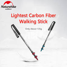 NatureHike-bastón de senderismo ultraligero, palo plegable de fibra de carbono, ajustable, 3 secciones 2024 - compra barato
