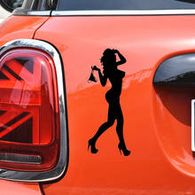 Автомобильные наклейки, привлекательные красивые забавные креативные наклейки для Windshiled, автотюнинг, виниловые 17 см 25 см D10 2024 - купить недорого