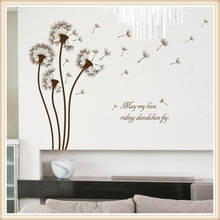 Flying Dandelion Wall Sticker Decals Living Room Bedroomkids Rooms Home Decor PVC Autocollant Mural 2024 - buy cheap