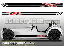 For x2 Caterham 007 racing stripes graphics stickers decals Union Jack 2024 - buy cheap