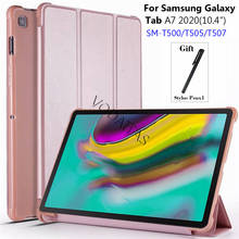 Capa inteligente ultrafina para samsung galaxy, capa para tablet tablet samsung galaxy tab a7 10.4 2020 ''/t505 2024 - compre barato