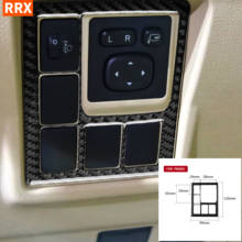 Pegatina de fibra de carbono para Toyota Land Cruiser Prado LC150 FJ150 2010-2018, interruptor de Faro, botón, Panel de marco, accesorios de coche 2024 - compra barato