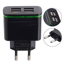 5 v 4a 4 portas usb carregador de parede plugue da ue do telefone móvel rápido carregador adaptador para telefones celulares ipad mp3 viagem parede telefone carregador 2024 - compre barato