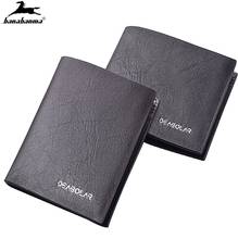 Men Wallets 2021 Retro Cards Wallet Men's Slim Short Purses Pu Leather Credit Money Clip Design Carteira Masculina Couro New 2024 - buy cheap