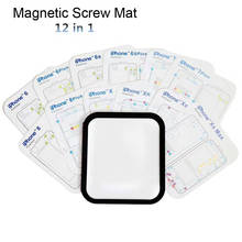 Alfombrilla de tornillo magnético 12 en 1, almohadilla de guía de trabajo, herramientas de reparación de memoria magnética espesante para iPhone 6S/7/7P/8/8P/X/XR/XS MAX Chart 2024 - compra barato