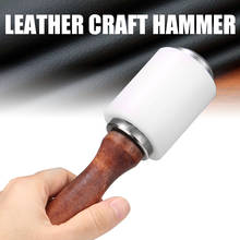 1pc Leather Nylon Hammer Wood Handle Leather Carving Mallet Nylon Craft Hammer Tool Professional For DIY Leather Craft Printing 2024 - compre barato